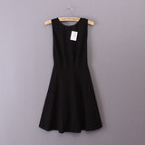 American vintage high waist sexy thin strap halter A-line dress yy134