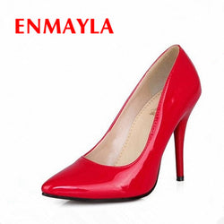 ENMAYLA 7 Colors Women Stiletto High Heels Shoes Pointed Toe Sexy Wedding Fashion Sexy Platform Pumps Heels Shoes Big Size 34-44