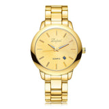 New Arrive Women Gold Steel Bracelet Watch Luxury Sport Quartz Wristwatch Crystal Women Dress Jewelry Electronic Business Watch