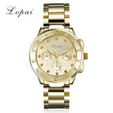 New Arrive Women Gold Steel Bracelet Watch Luxury Sport Quartz Wristwatch Crystal Women Dress Jewelry Electronic Business Watch