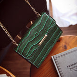 green messenger bag chain shoulder bag for girl serpentine woman small bags black evening clutch summer chain bags sac 2016