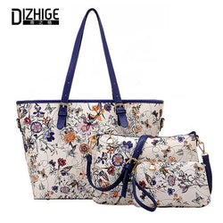 2016 3 Sets Women Ethnic Handbags National Flowers Messenger Bags Summer Composite Spain Bags Woman Neverfull Chinese Bag 3 set