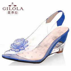 new size 34-43 platform lady open toe high heels wedge women sandals spring summer women's shoes woman flower #Y0560106F