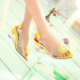 new size 34-43 platform lady open toe high heels wedge women sandals spring summer women's shoes woman flower #Y0560106F