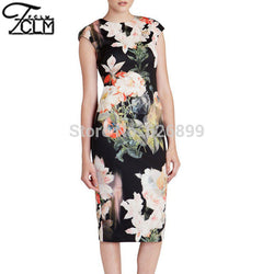 Sexy New Women's Big Floral Printed Clubwear Dress Ladies Bodysuit Prom Gown Pencil Dress EC9207