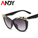 ANDY Luxury Quality Sunglasses Women Brand Designer Fashion Cat Eye Sun Glasses Sexy Girls Glasses Shades Oculos De Sol UV400