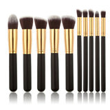 2016 New 10Pcs Professional Cosmetic Makeup Tool Brush Brushes Set Powder Eyeshadow Eyeliner Lip Brush Set