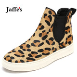 Sexy Womens Leisure Flat Shoes Genuine Leather Womens Platform Shoes Leopard Print Womens Shoes