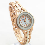 Gold plated copy ceramic style band and case brecelet watches,rhinestone decoration under the glass,quartz movement