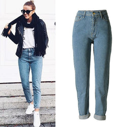 Plus Size Straight Jeans Boyfriend Womens Casual Loose Brand Denim Pants female pantalones vaqueros mujer