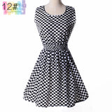 Sundress Party Summer Women Dress Casual Vestidos Jumper Chiffon Stripe Floral Print Elastic Waist Bohemian Beach Dresses 1138