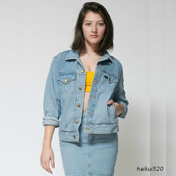 HOT 2015 Spring American Appare Vintage Retro Water Wash Denim Blue Outerwear Short Design Jacket Tops Jeans Coat